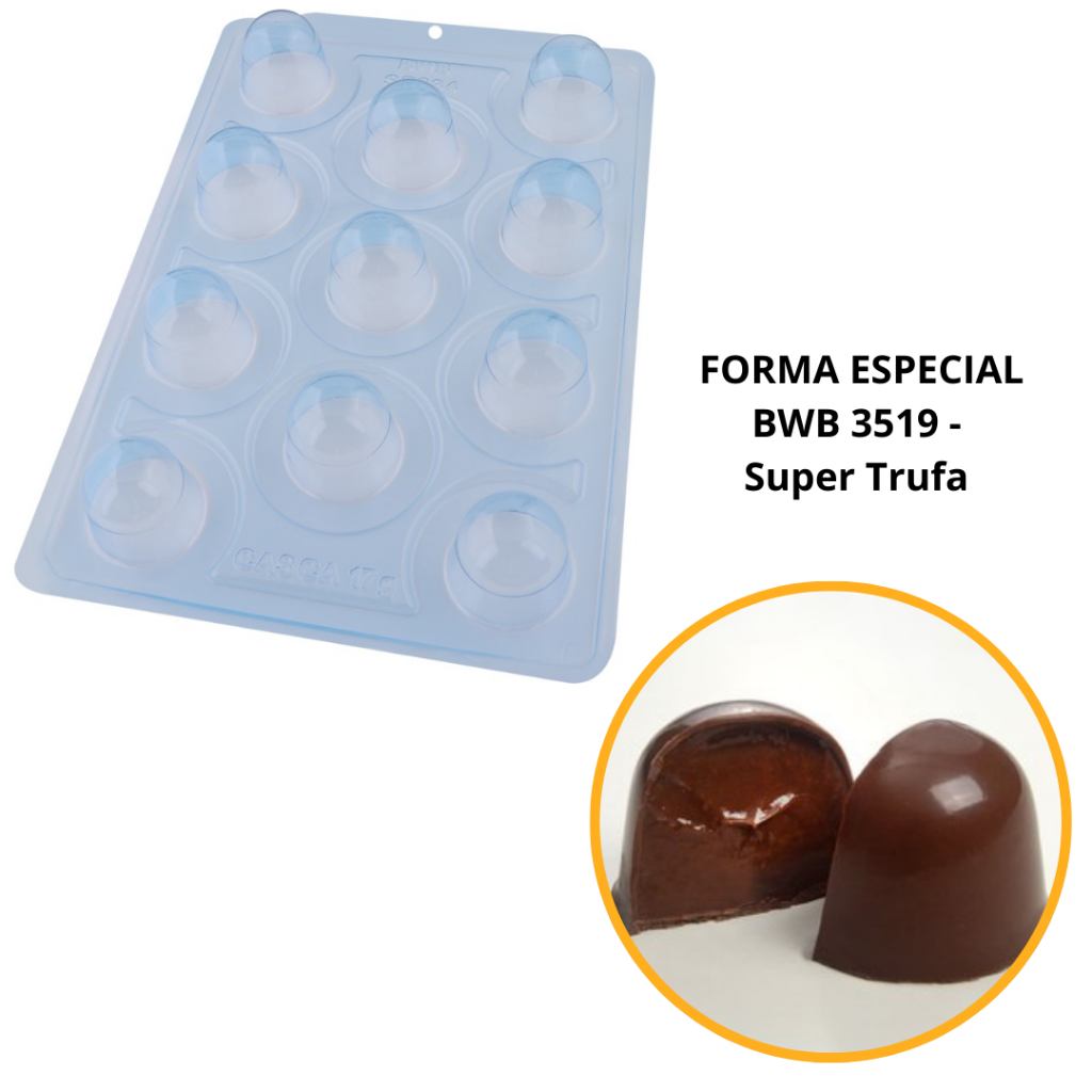 1~4 Forma Bwb Sp 834 Super Trufa Silicone 3 Partes Profissional Cod-3519  (Sp Especial) (CHOCO)