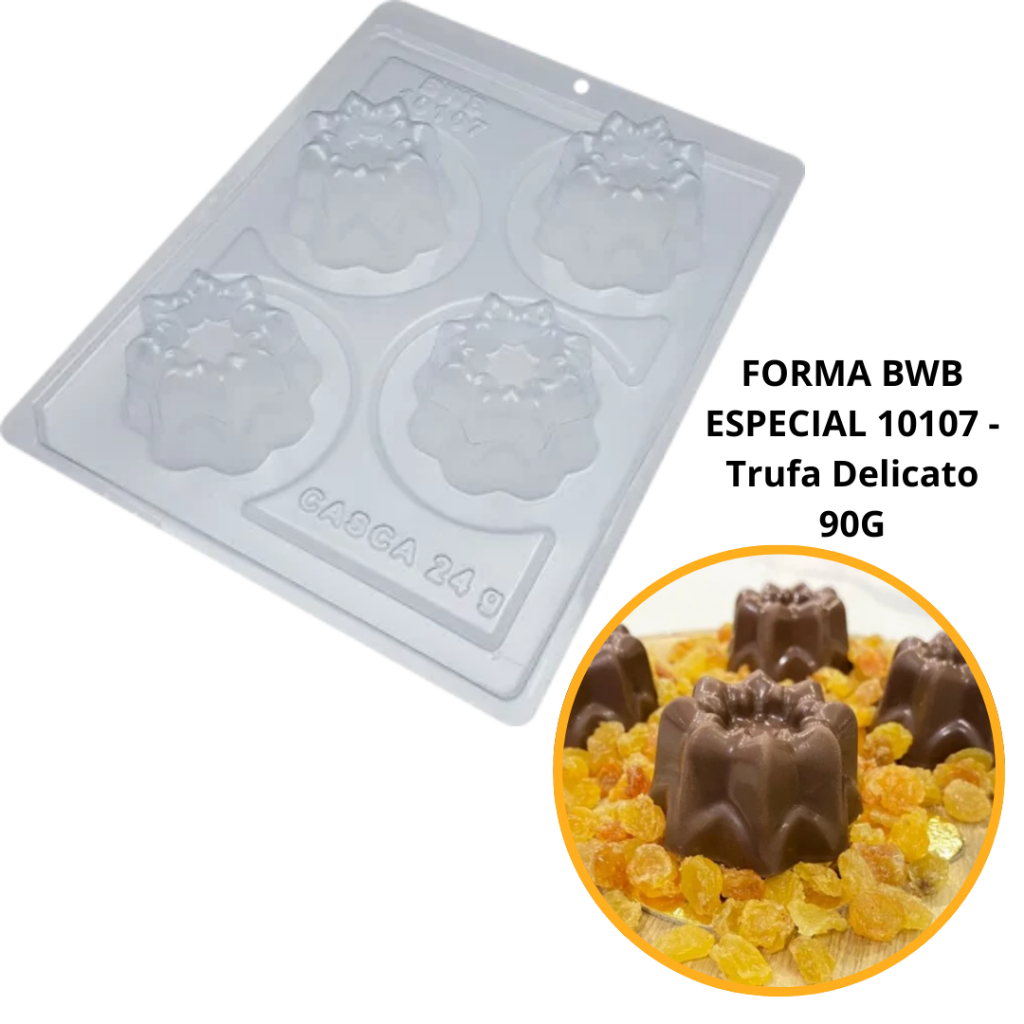 1~4 Formas Bwb Silicone Trufa Delicato 90G Cod-10107 (Bwb Especial) (CHOCO)