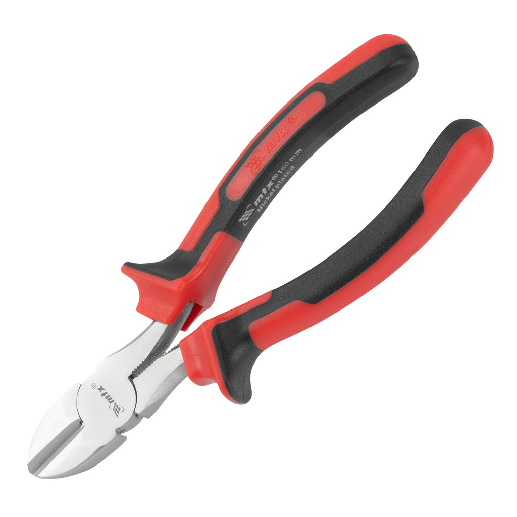 ALICATE CORTE DIAGONAL, NICKEL, NIQUELADO, CABO DUPLA INJECAO, 6POL.-160MM, 1PC // MTX