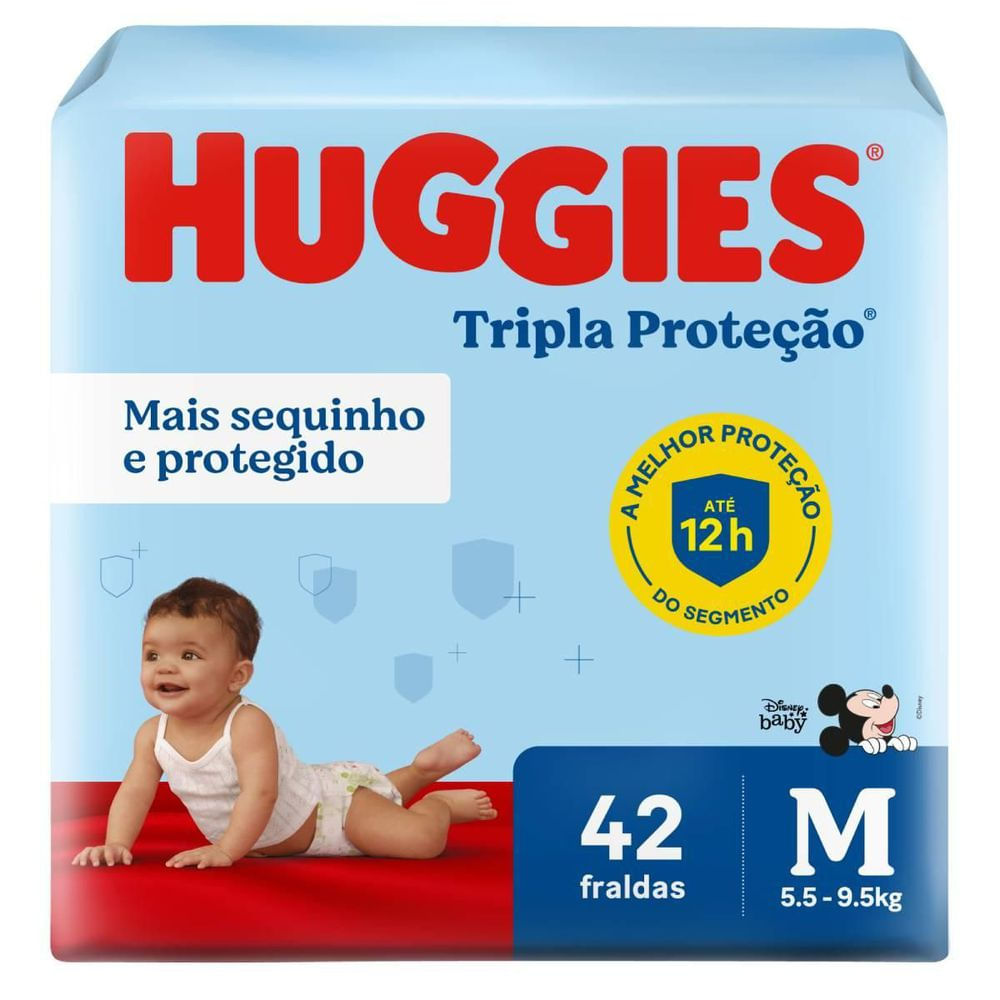 Fralda Huggies Tripla Proteção M 42un | Americanas