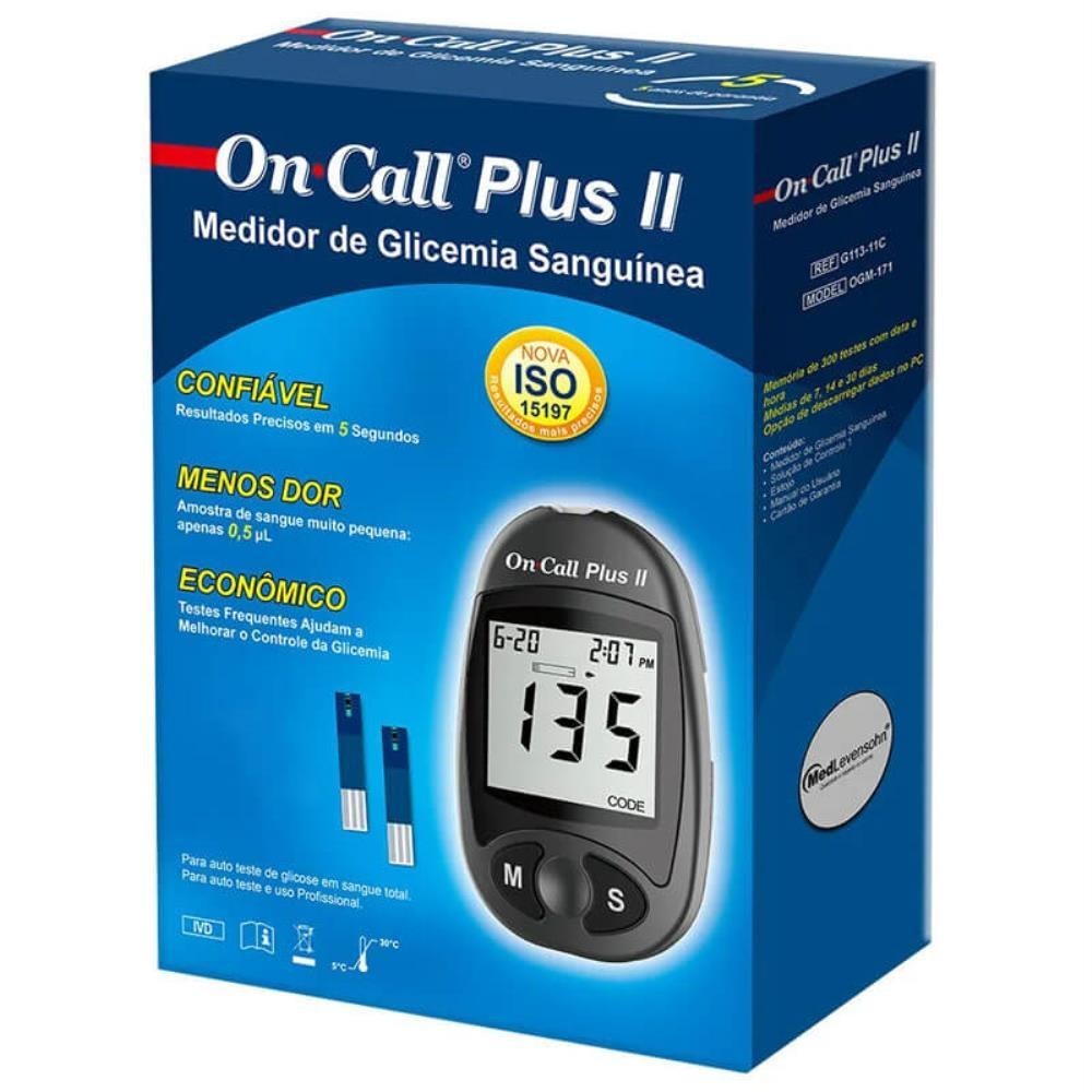 APARELHO MEDIDOR DE GLICOSE ON CALL PLUS II