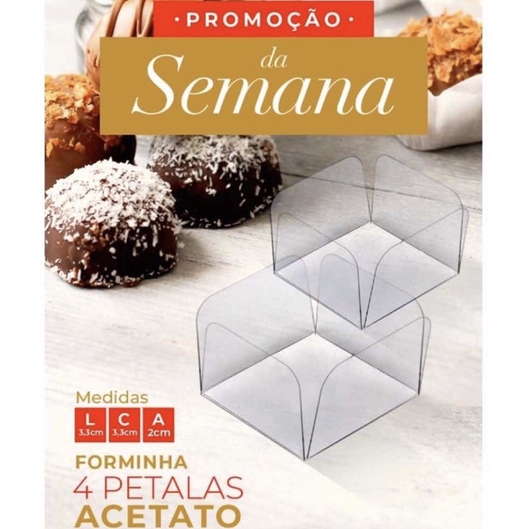 1.000 FORMINHAS QUADRADAS EM ACETATO PARA DOCES TRANSPARENTE 3,3X3,3//