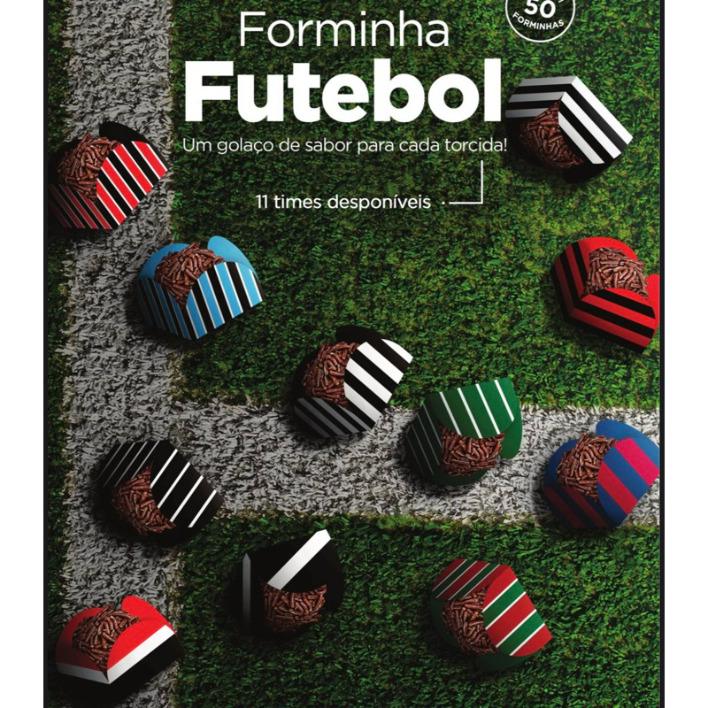 50~300 FORMINHA PARA DOCES FESTA FUTEBOL PLAC