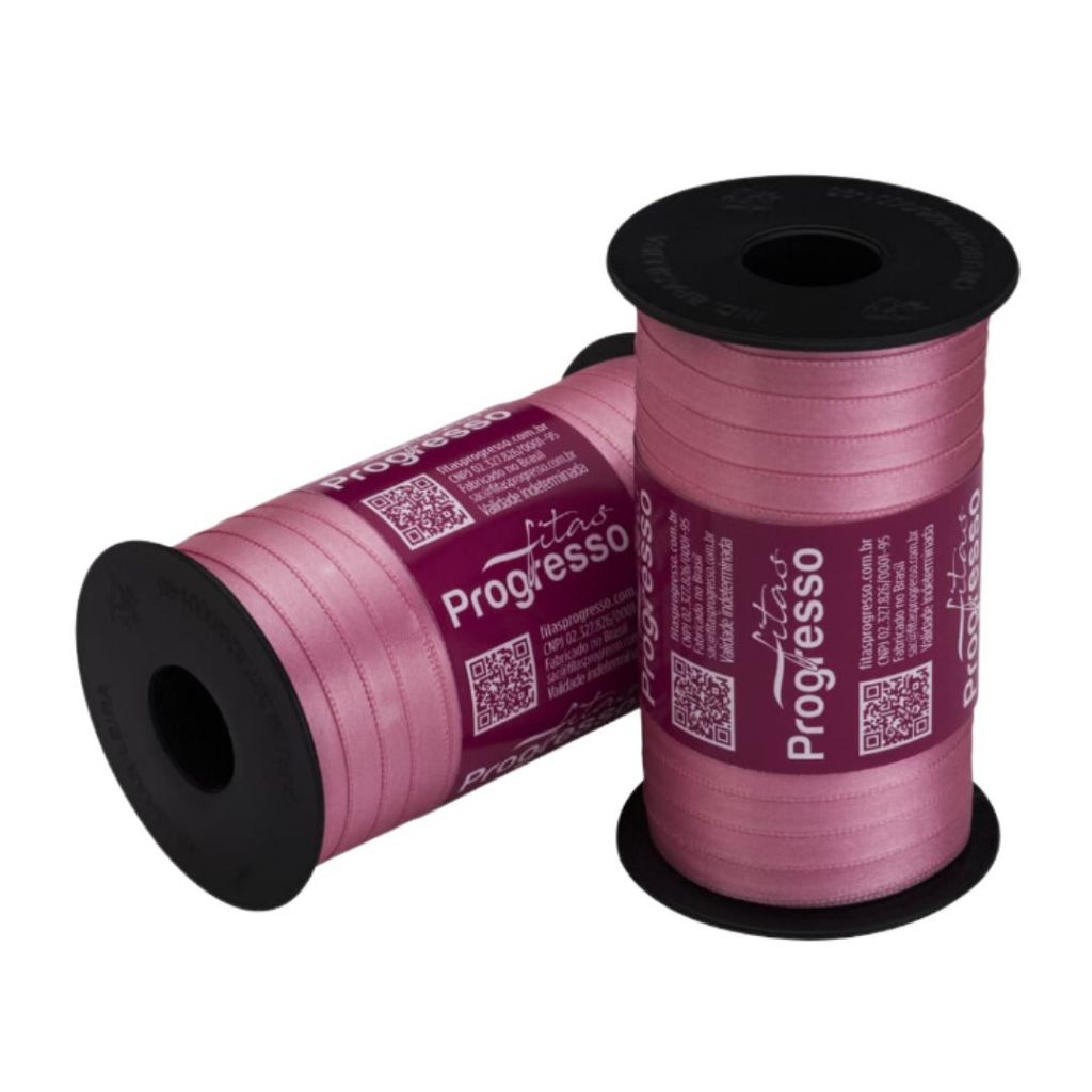 1~4 Fita de Cetim Rosa Escuro 100 Metros 7Mm - Cód-240