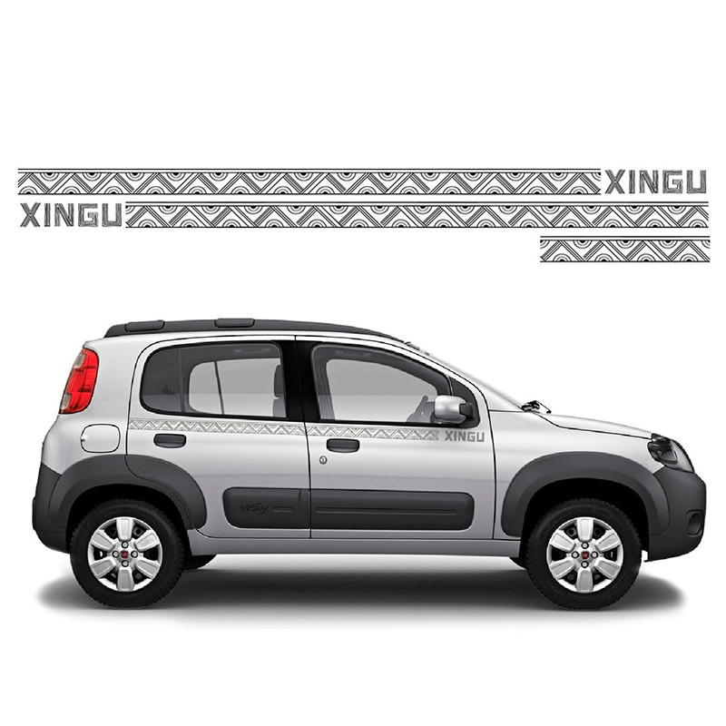Adesivo Logo Faixa Fiat Uno Mille Way Xingu Kit Completo