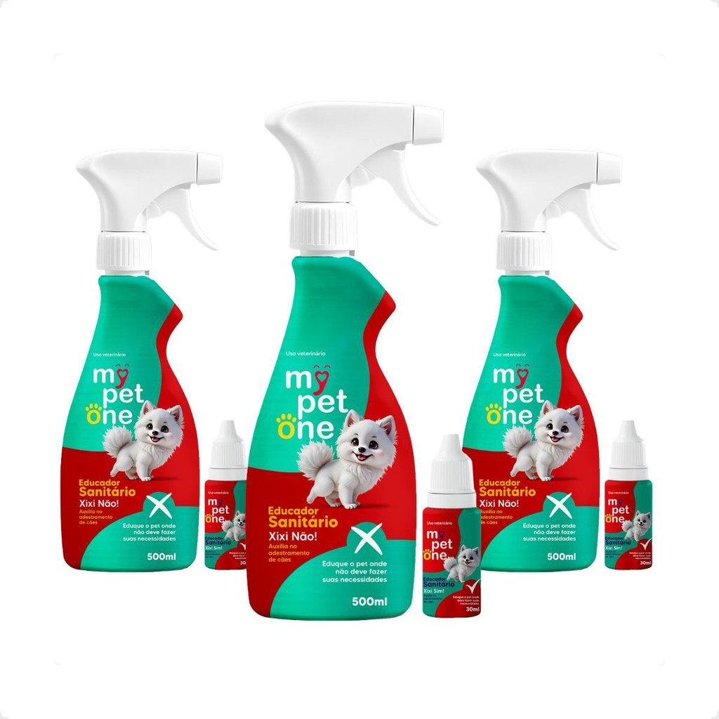 3 Kit Educador Sanitário Xixi Sim + Xixi Não Mypetone