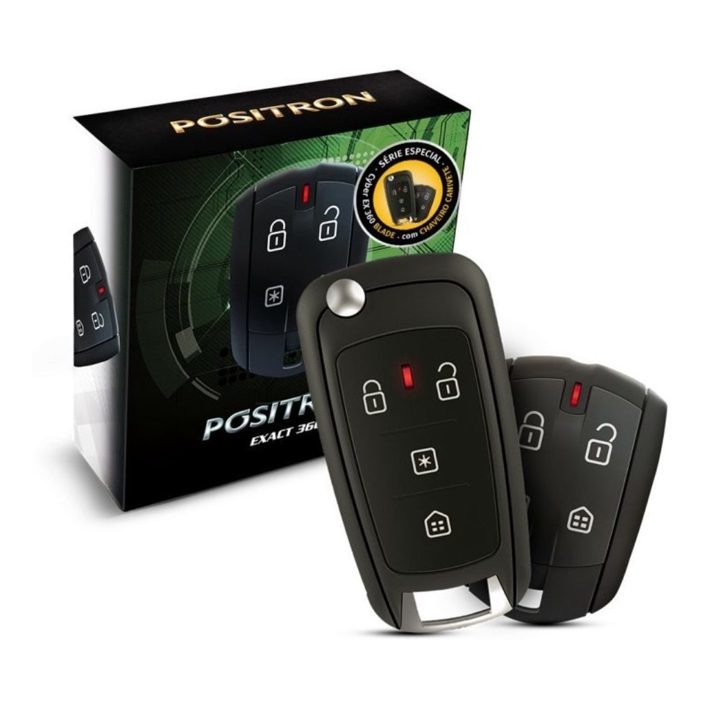 Alarme Automotivo Pósitron Cyber EX 360 Blade Com Chave Canivete PX80 + Controle Convencional