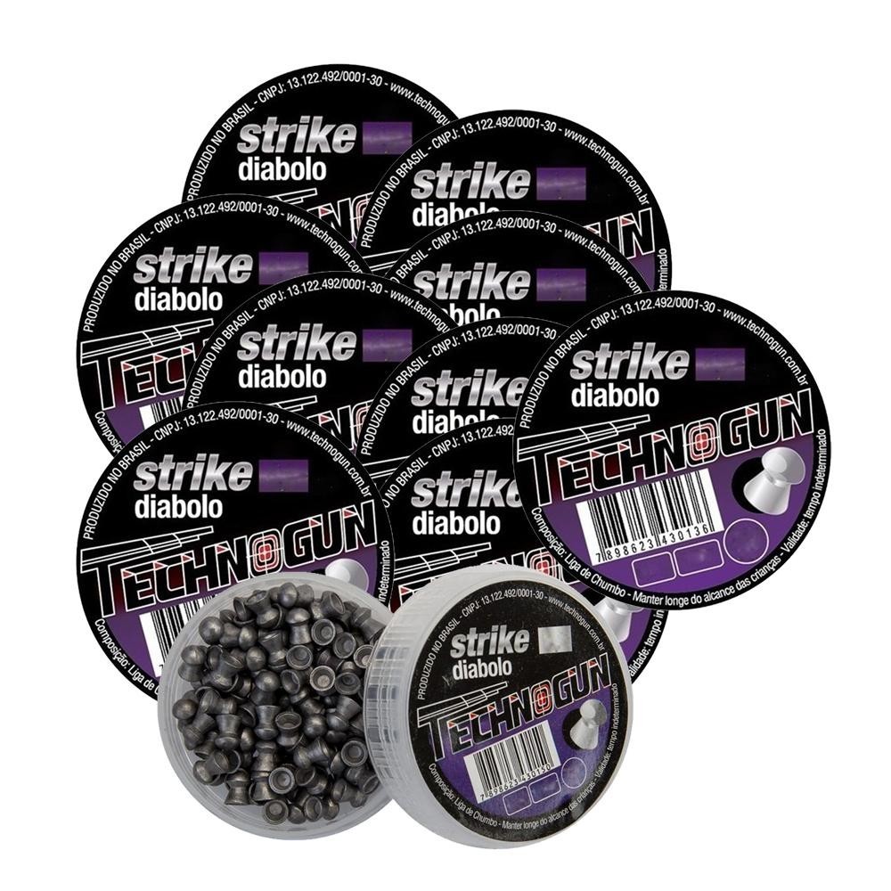10 Latas de Chumbinho Strike Diabolô 5.5mm 1250 unidades – Technogun