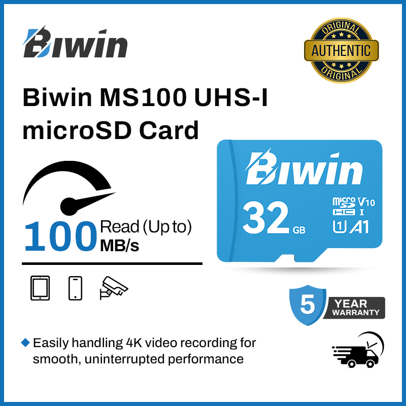 [2unid | R$ 40,59/cada] Cartão Memória Micro SDXC 128GB Biwin MS100