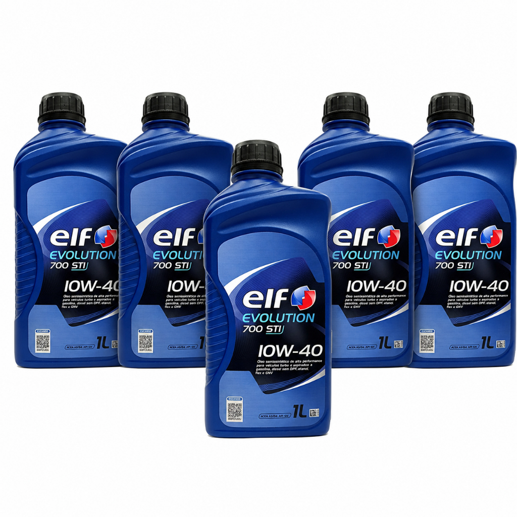 5 Litros de Óleo Lubrificante do Motor ELF Evolution 700 STI 10W40 SN Semissintético