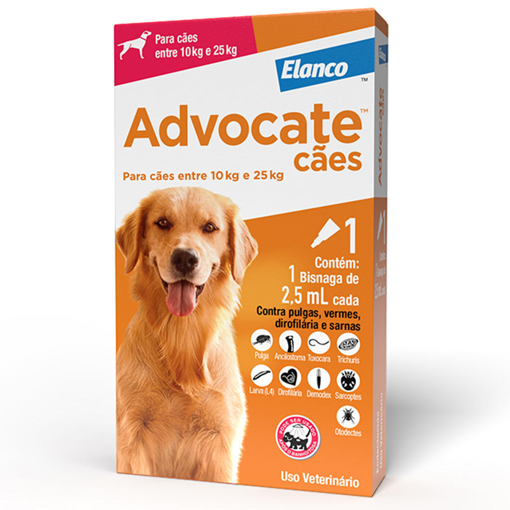 Advocate Antipulgas (Cães) - 2,5Ml (10Kg 25Kg) - 1 Unidade
