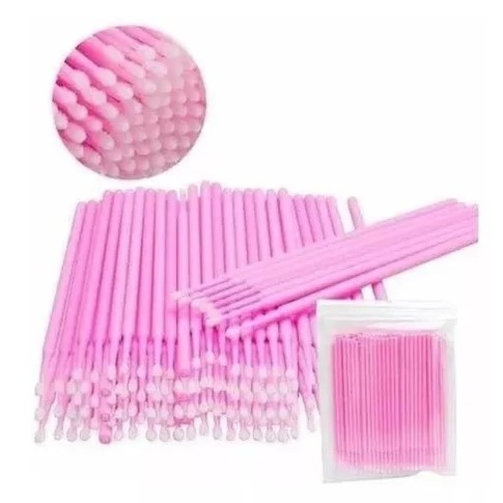 ANA1108 Kit microbrush cotonete alongamento fio a fio cílios