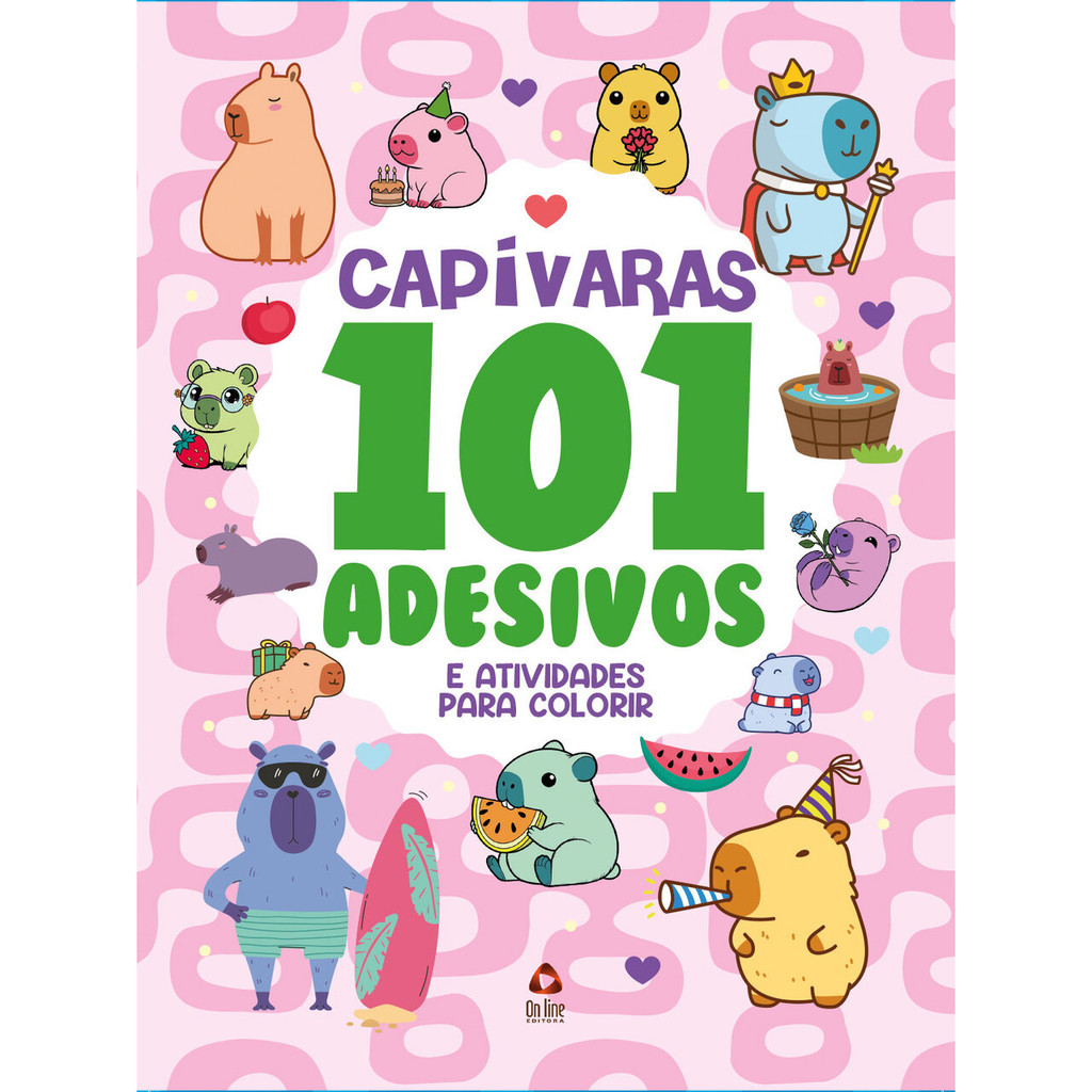 101 Adesivos Atividades e Desenhos para Colorir Capivara