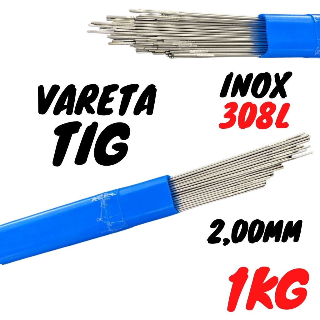 1kg Vareta Tig Inox 308 2,00mm - Soldaforte