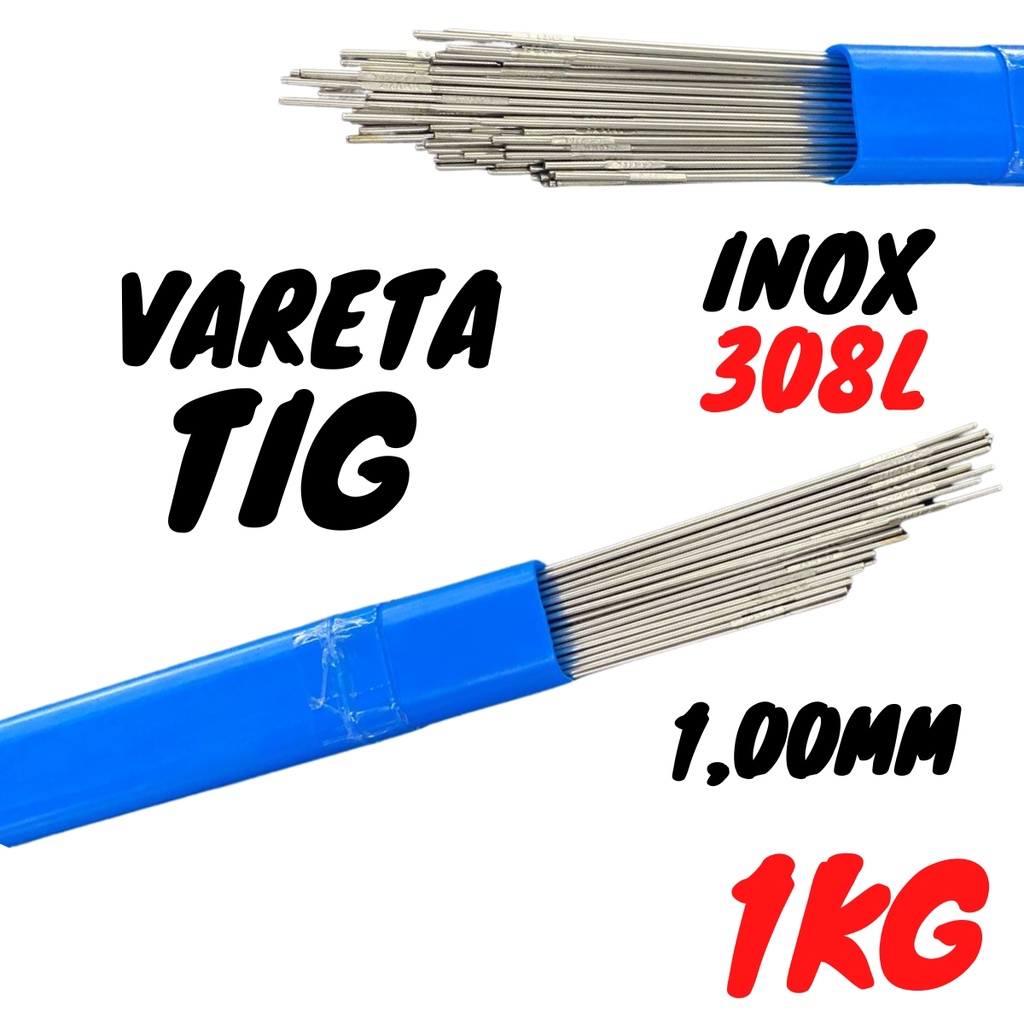 1kg Vareta Tig Inox 308 1,00mm - Soldaforte