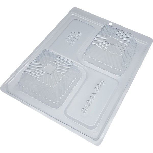 1~5 Forma BWB Com Silicone (3 partes) Para Chocolate Cód. 10109 - Bolo Bombom Detalhado 200g. (CHOCO)