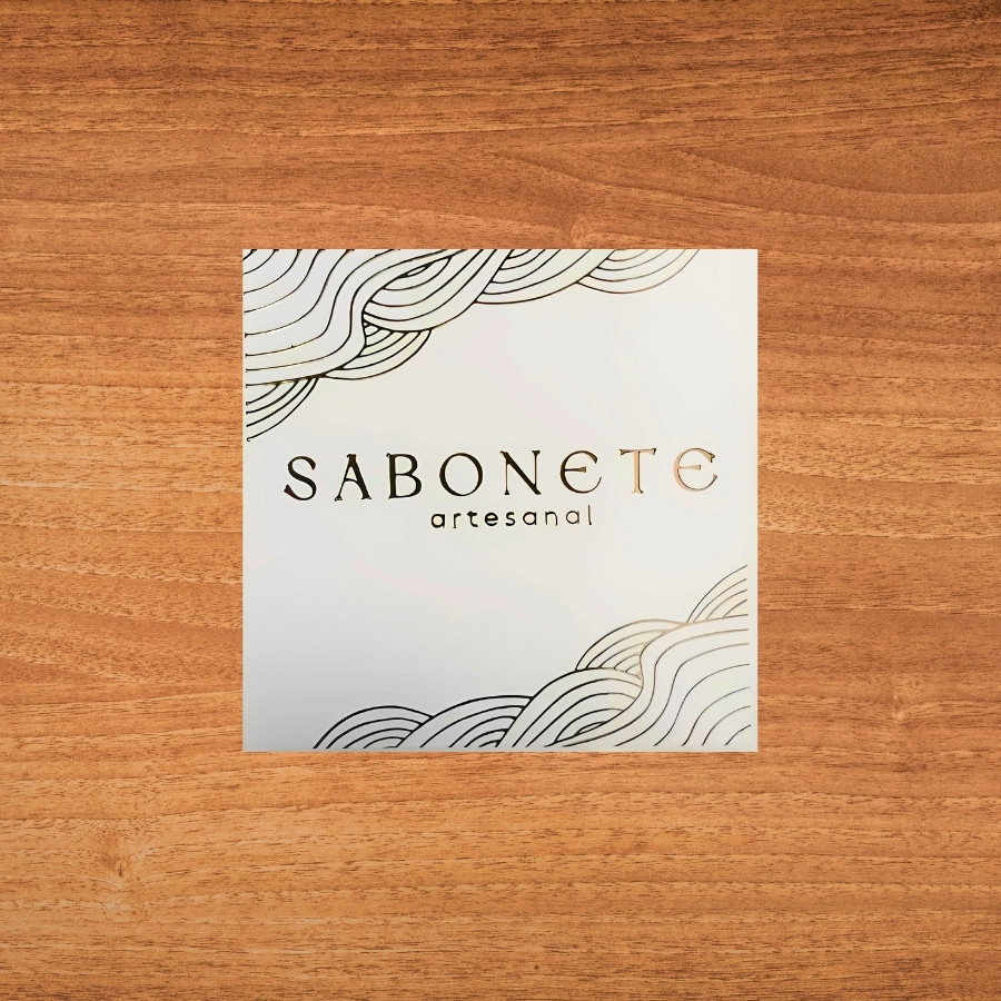 Adesivo Sabonete Gold - Ref.Hot Stamping - 2350 - 4x4cm - 20 unidades - Stickr - Rizzo