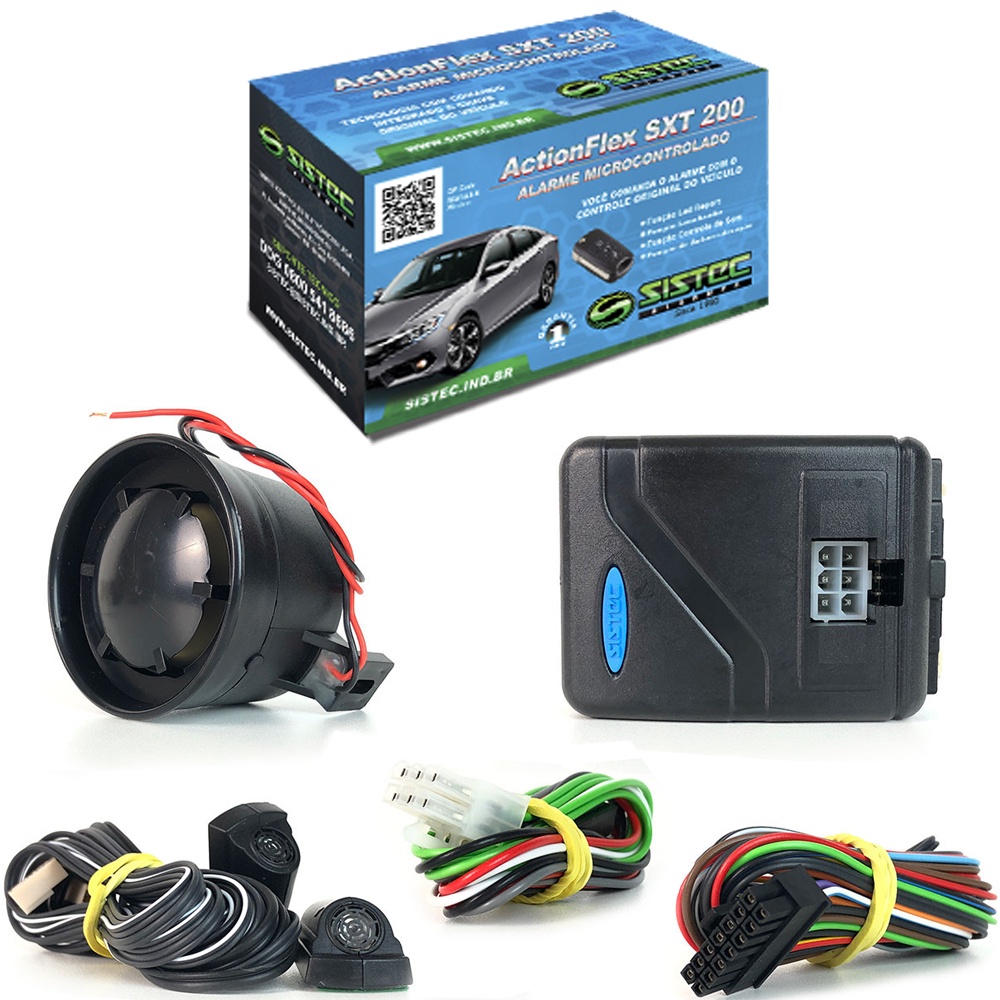 Alarme Automotivo Sistec Action Flex Sxt200 Keyless C/sirene