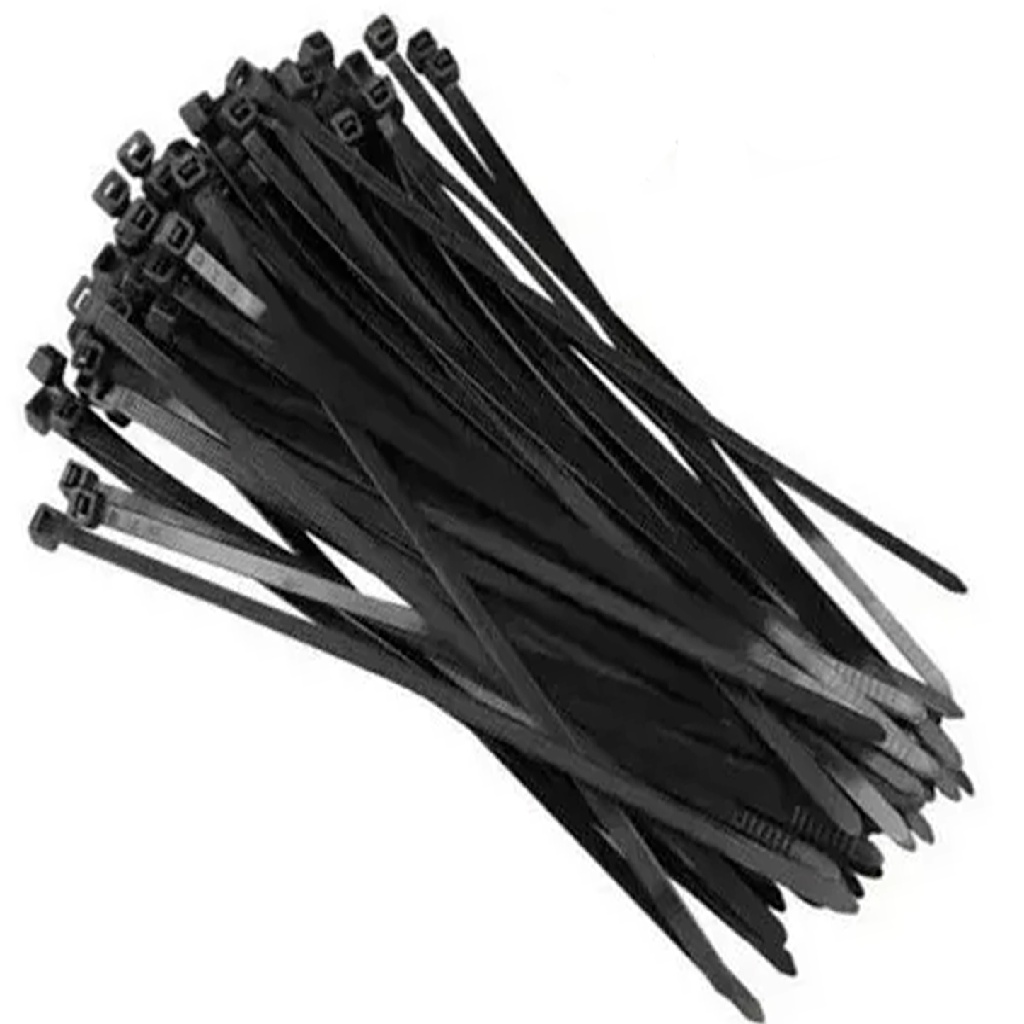 ABRACADEIRA DE NYLON -7.6MM x 200MM - PRETA - GYAN021B