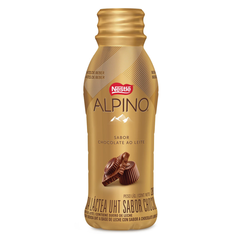 [Leve 3 R$ 4,99 cada] Bebida Láctea Chocolate Alpino Nestlé 280ml