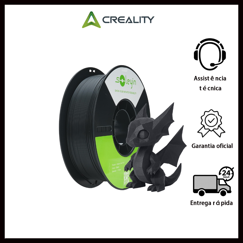 Creality Soleyin Ultra 4kg - Filamento PLA cinza