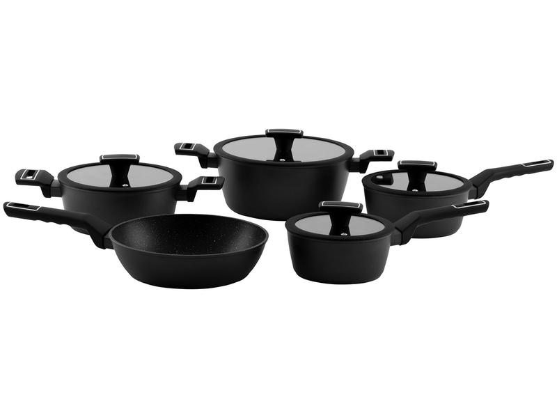 Jogo Panelas Brinox Cerâmico Preto 5 Peças