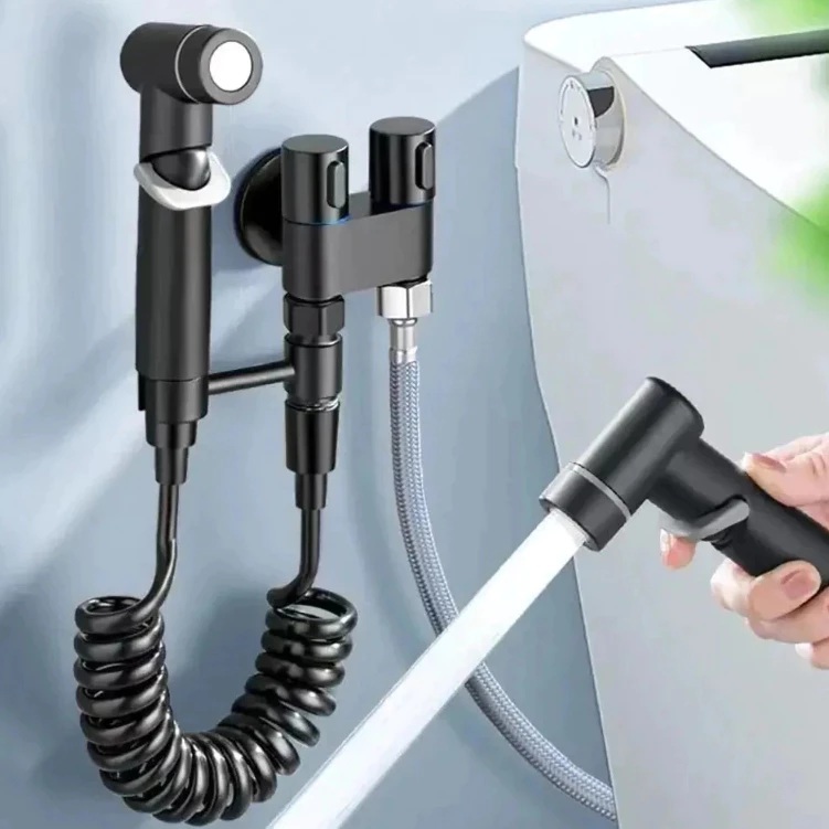 Kit Banheiro Ducha Higiênica Registro Torneira Dupla ABS e Aço