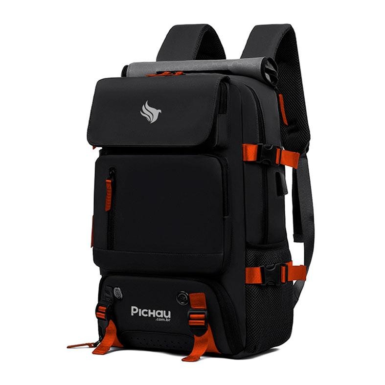 Mochila Pichau Vulcan Preto e Vermelho