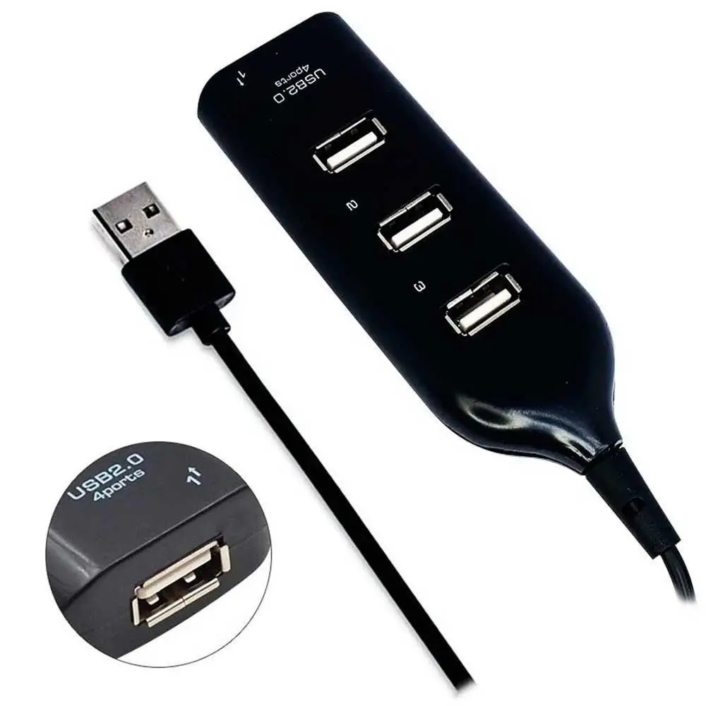 Adaptador Flexível USB Hubs Extensor Com 4 Portas E 1 Saída USB 2.0  480mbps Alta Qualidade