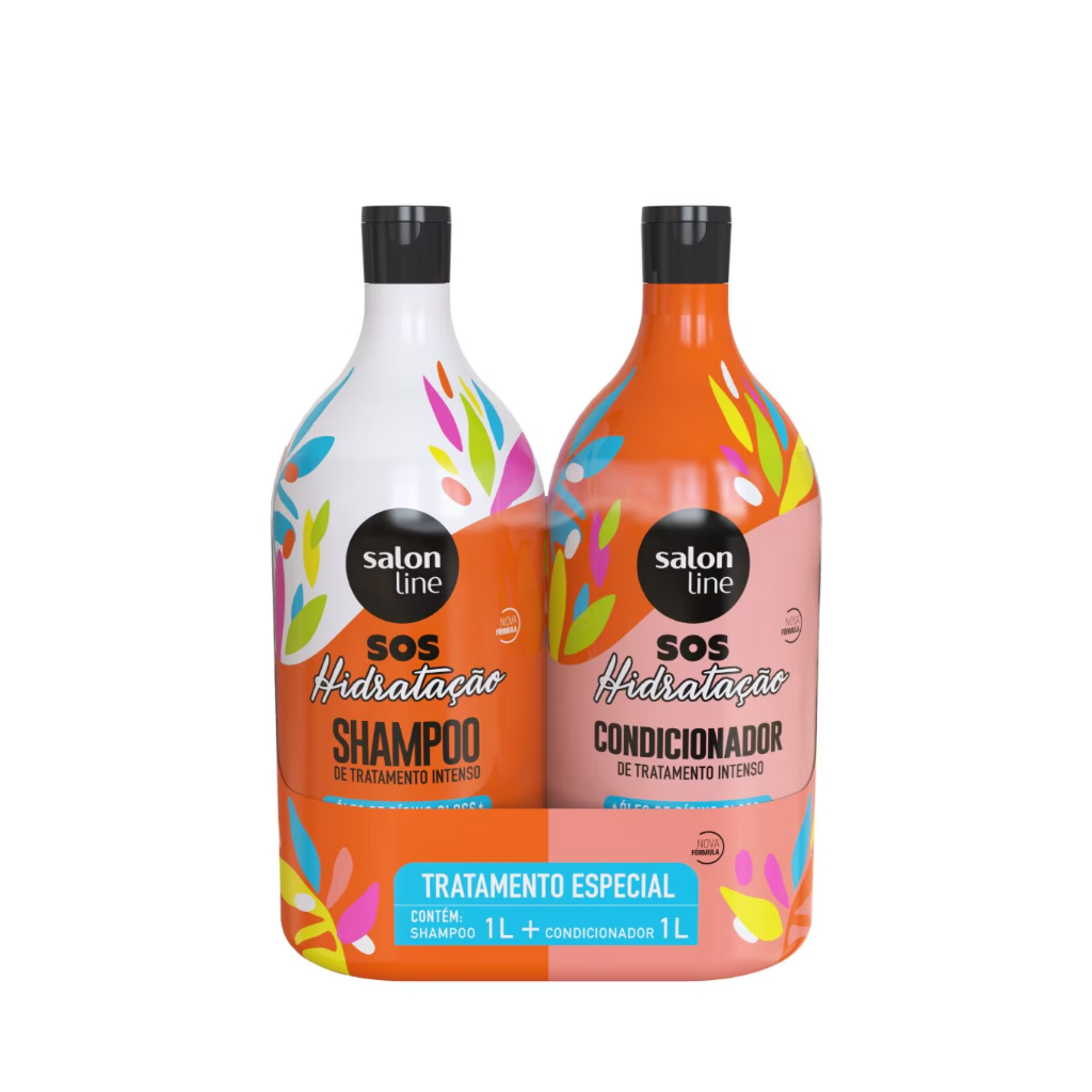 Kit SOS Hidratação Óleo Rícino Salon Line