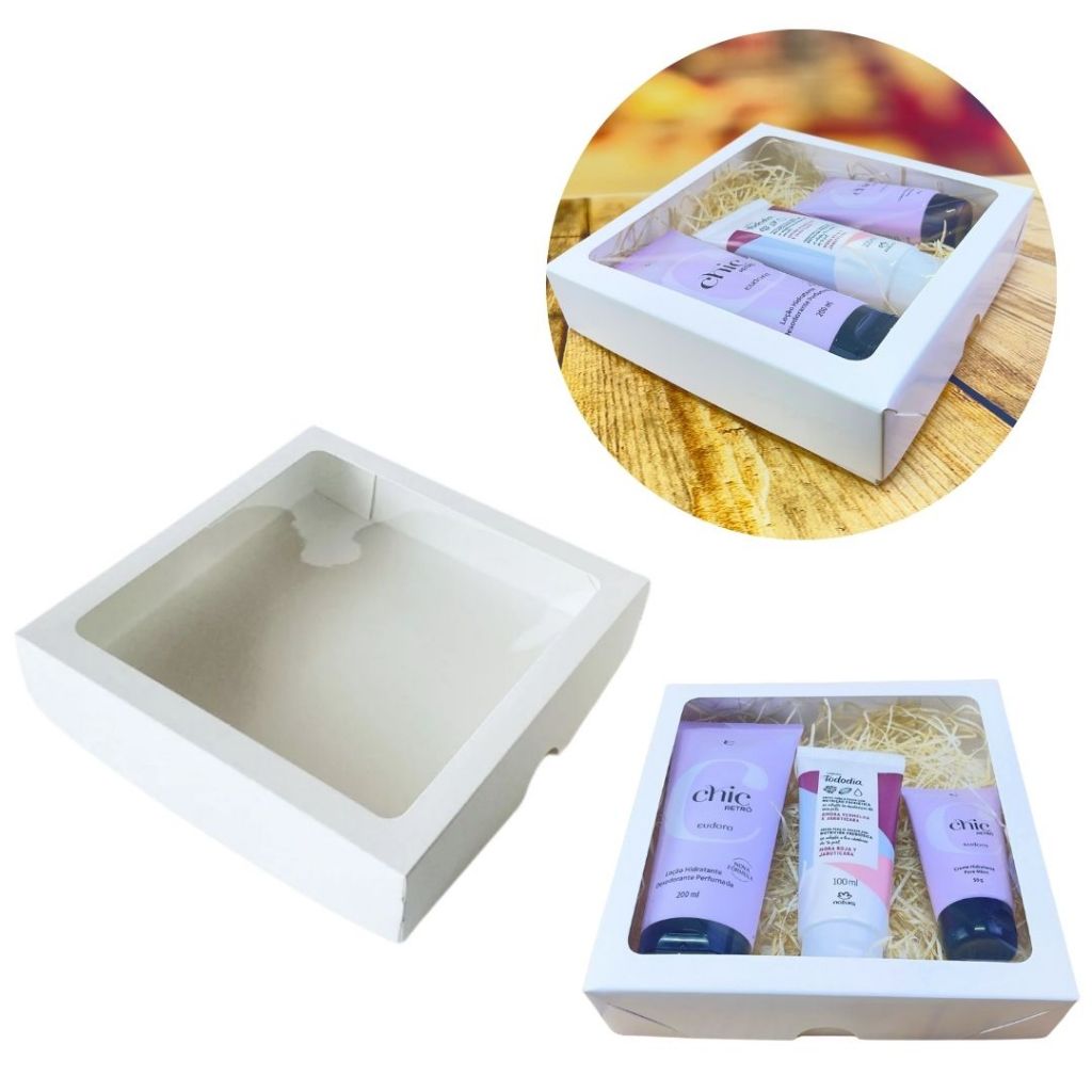 10~40 CAIXA COM VISOR BRANCO S8 19X19X4 CM - ASSK (CHOCO)