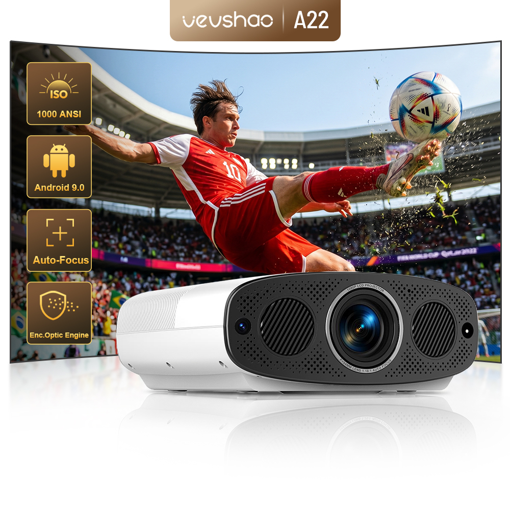 Projetor Vevshao A22 Full HD 1080p Android WiFi