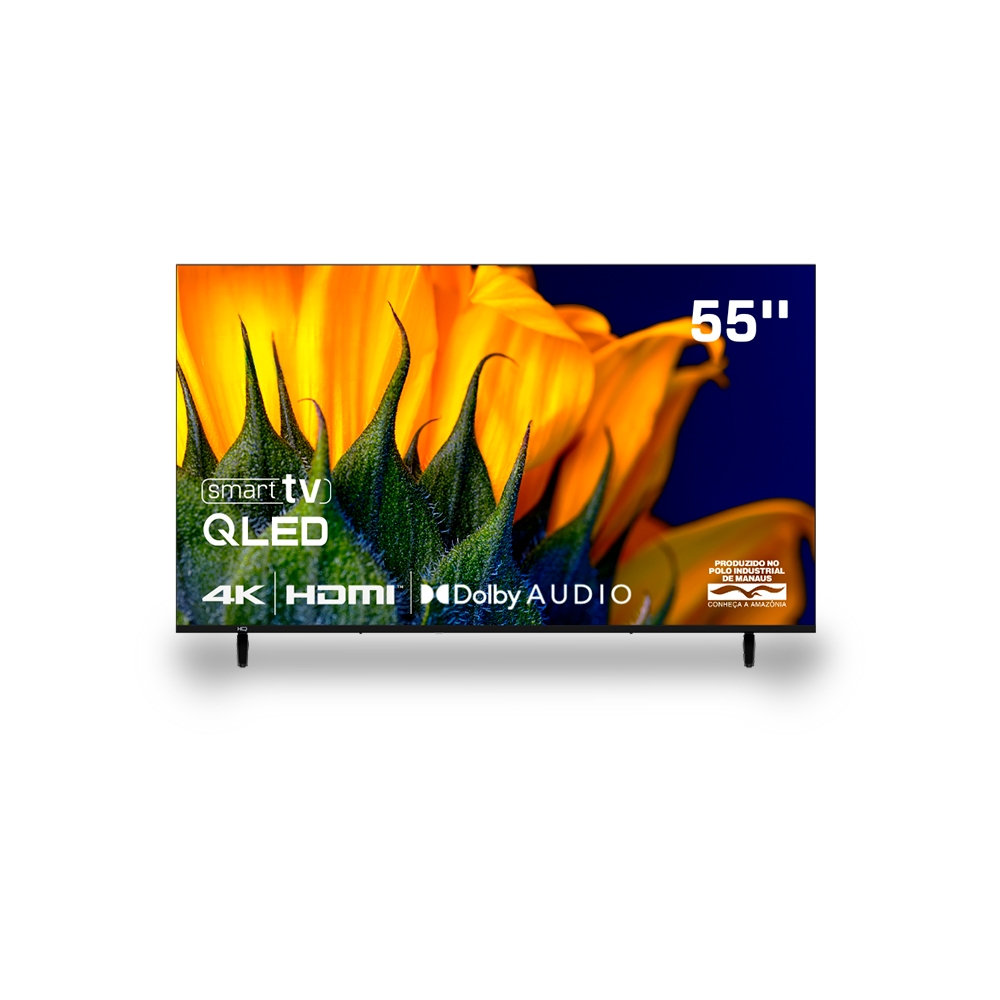 Smart TV HQ QLED 55 4K Wi-Fi Bluetooth, Apps