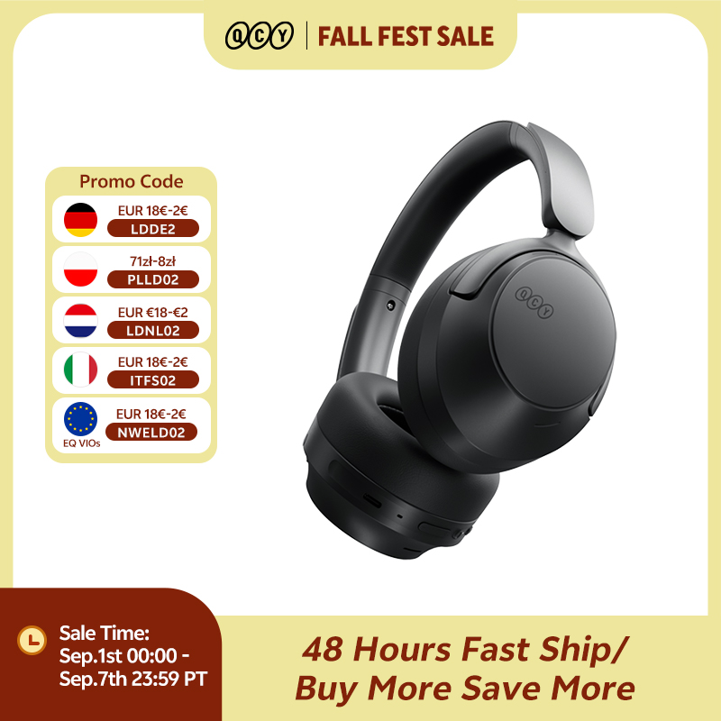 [Aliexpress/BR] - QCY H3S Headphone Bluetooth 6.0 Hi-Res LDAC com ANC Adaptativo - R$221,71