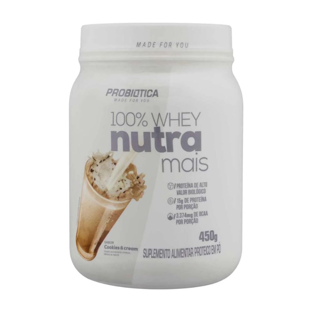 100% Whey Nutra Mais Cookies and Cream Probiótica