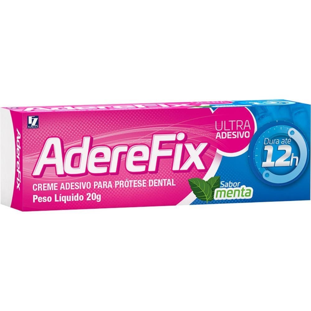 Aderefix Fixador De Protese Dentaria Sabor Menta Com 20G
