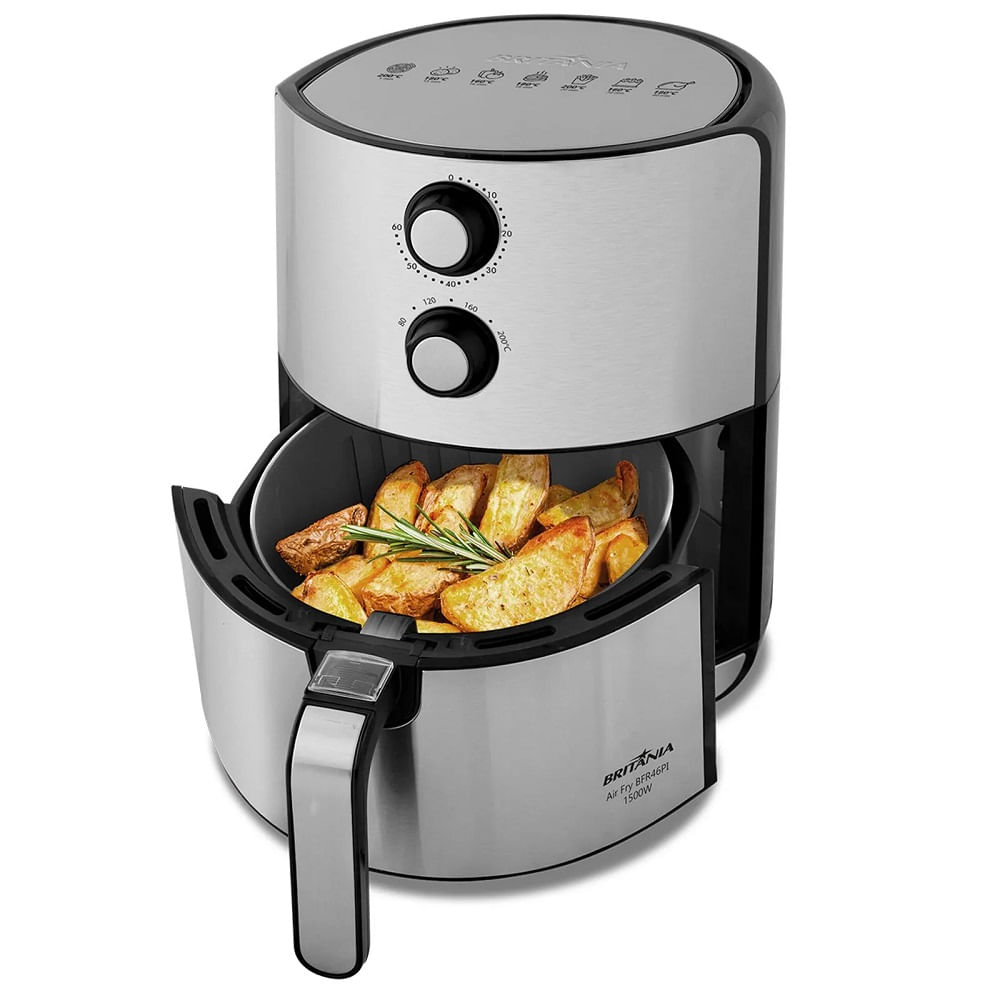 Air Fryer Britânia BFR46PI 4,6 Litros 1500W Inox 220V