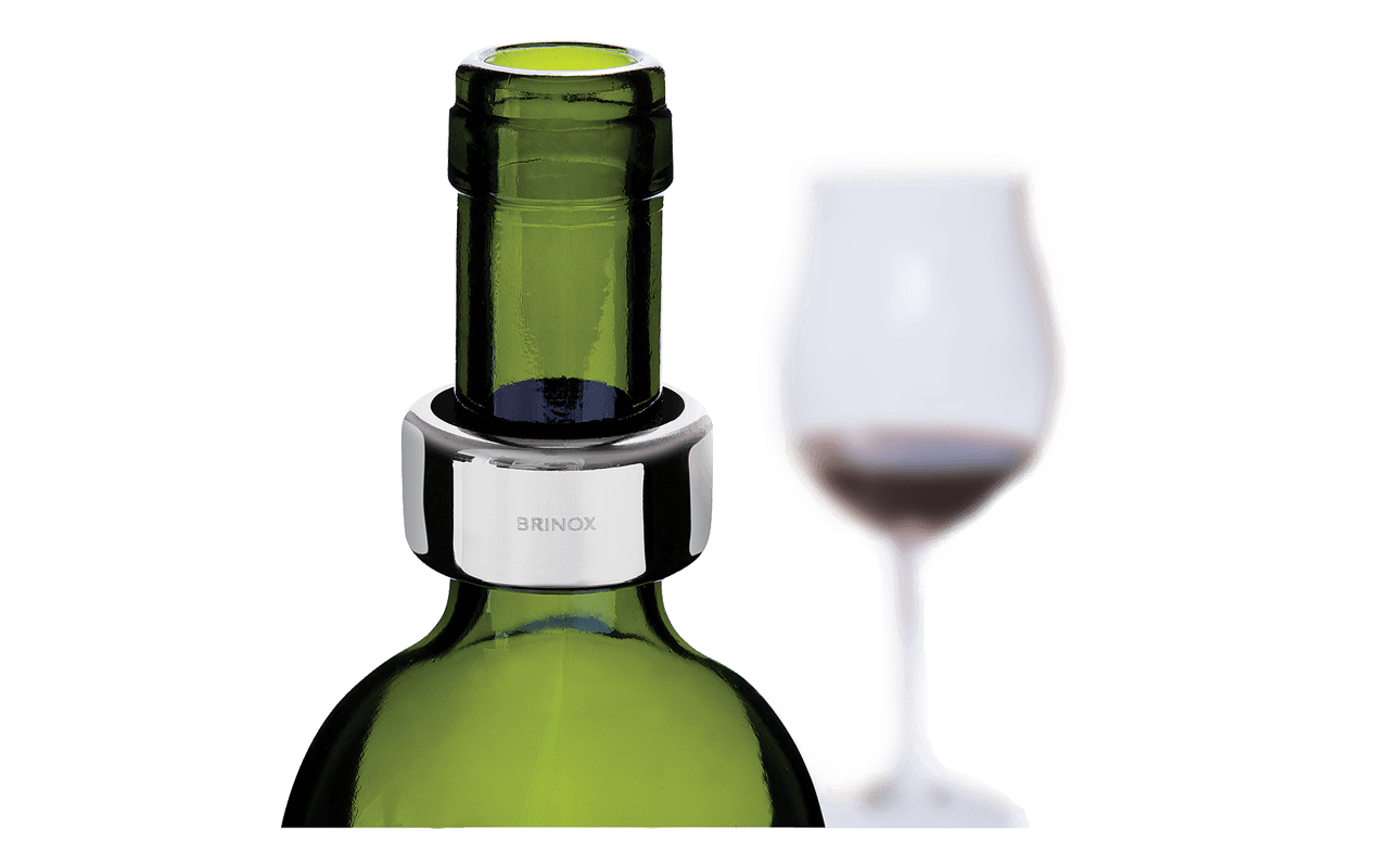 Anel para Garrafa de Vinho Brinox Acessórios de Vinho Aço Inox