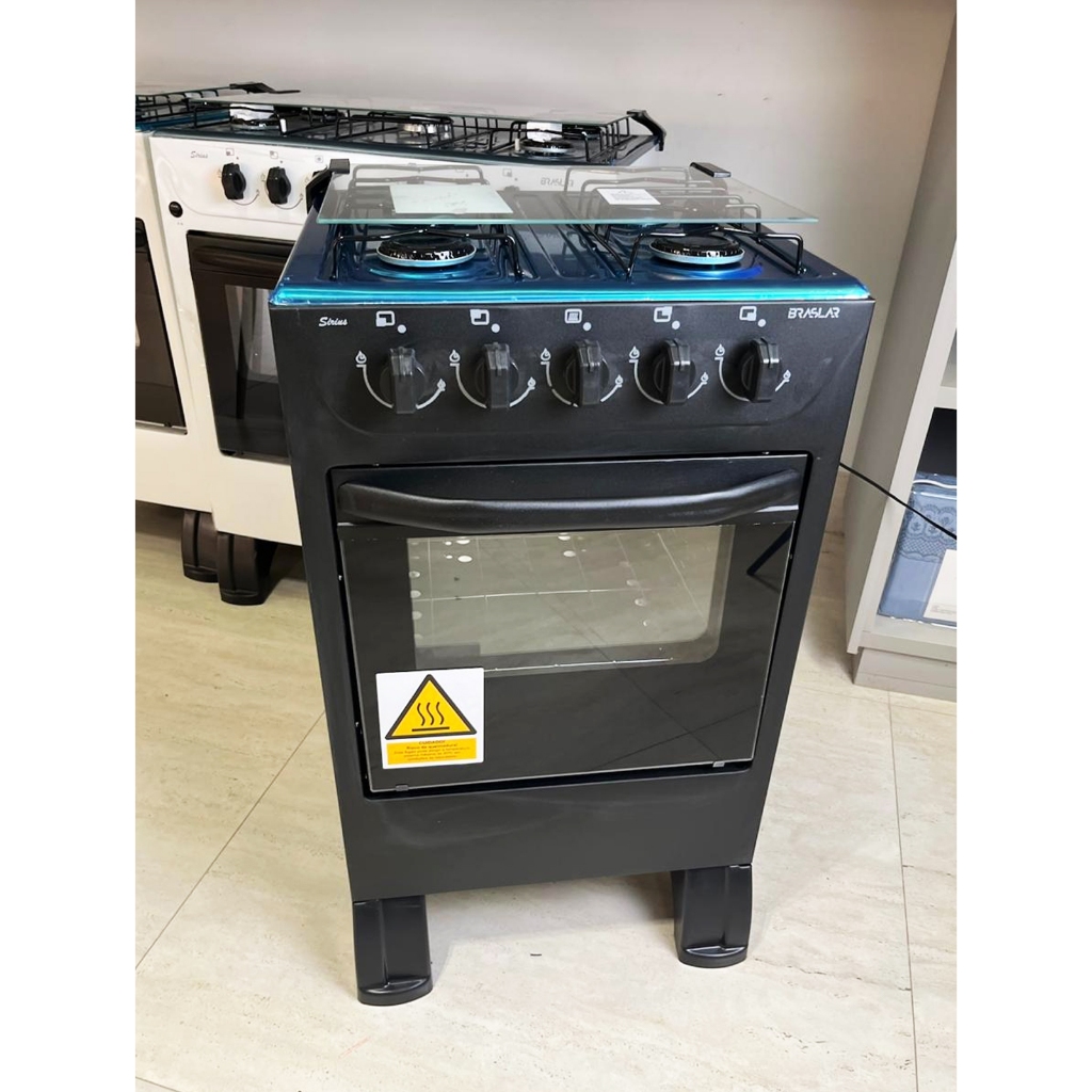 Fogão Braslar Sirius 4 Bocas Preto Manual