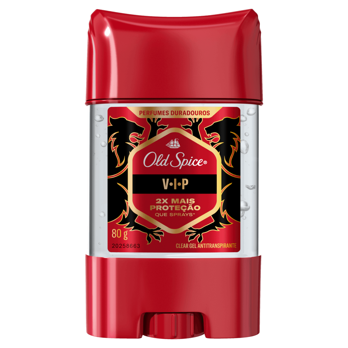 Antitranspirante Gel Vip Old Spice Clear - 80g