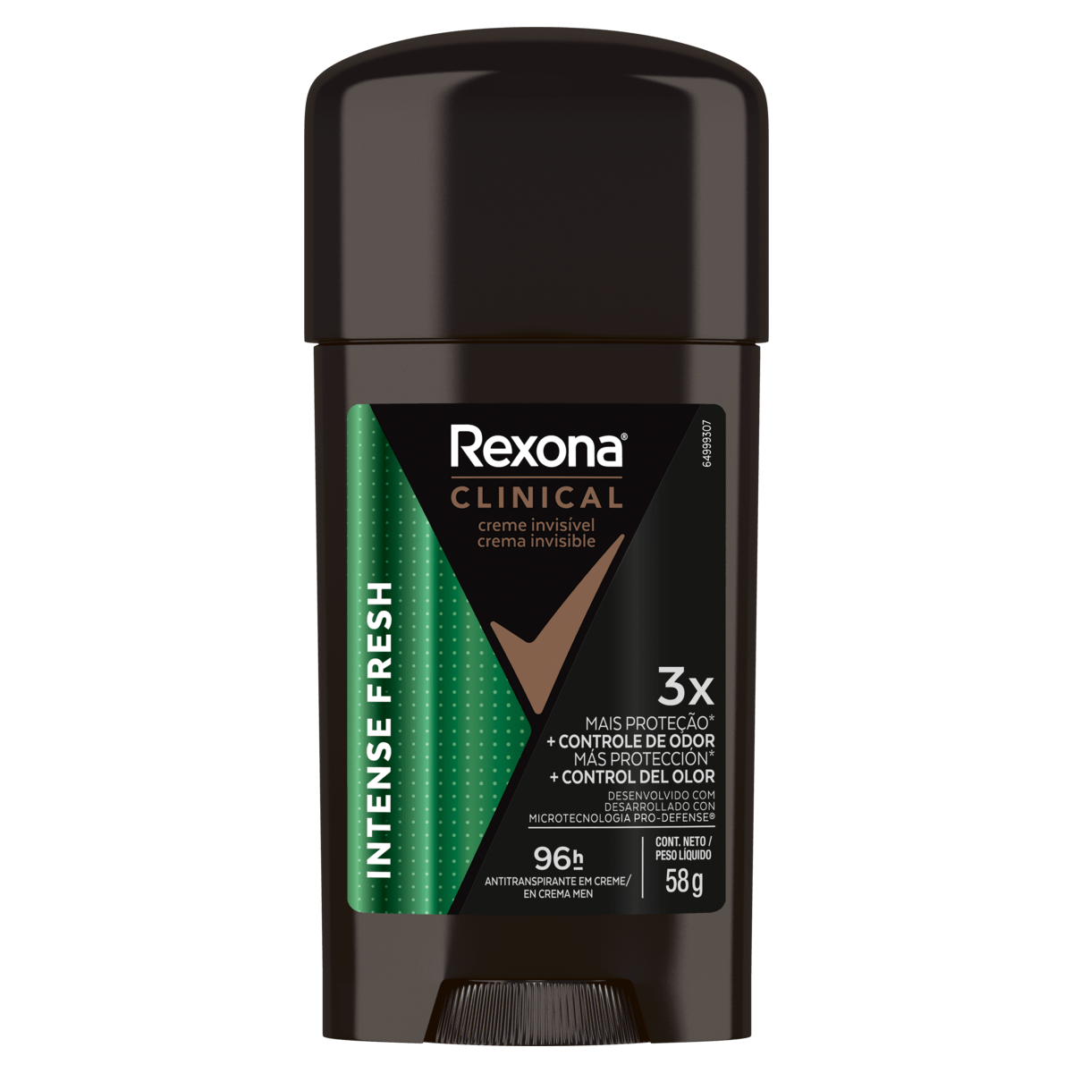 Antitranspirante Creme Clinical Men Intense 96h 58g Fresh Rexona