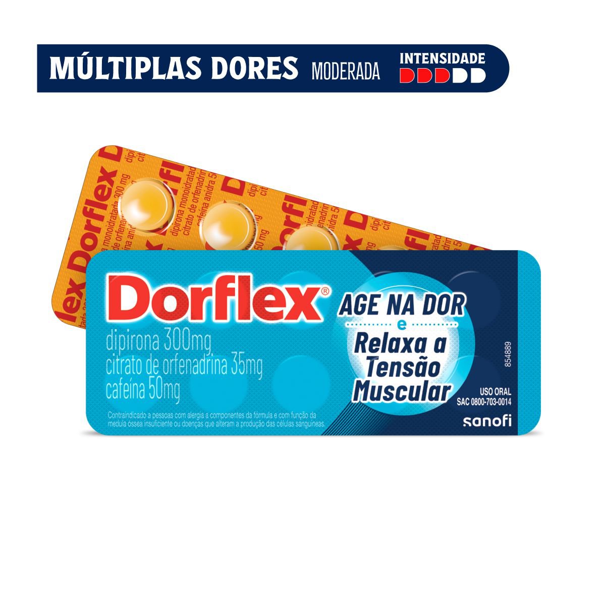 Analgésico Dorflex 300mg/35mg/50mg 10 Comprimidos
