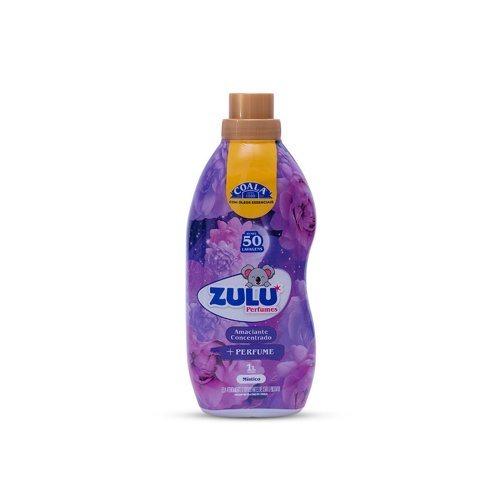 Amaciante de Roupas Concentrado Zulu Perfumes/Coala Místico 1L