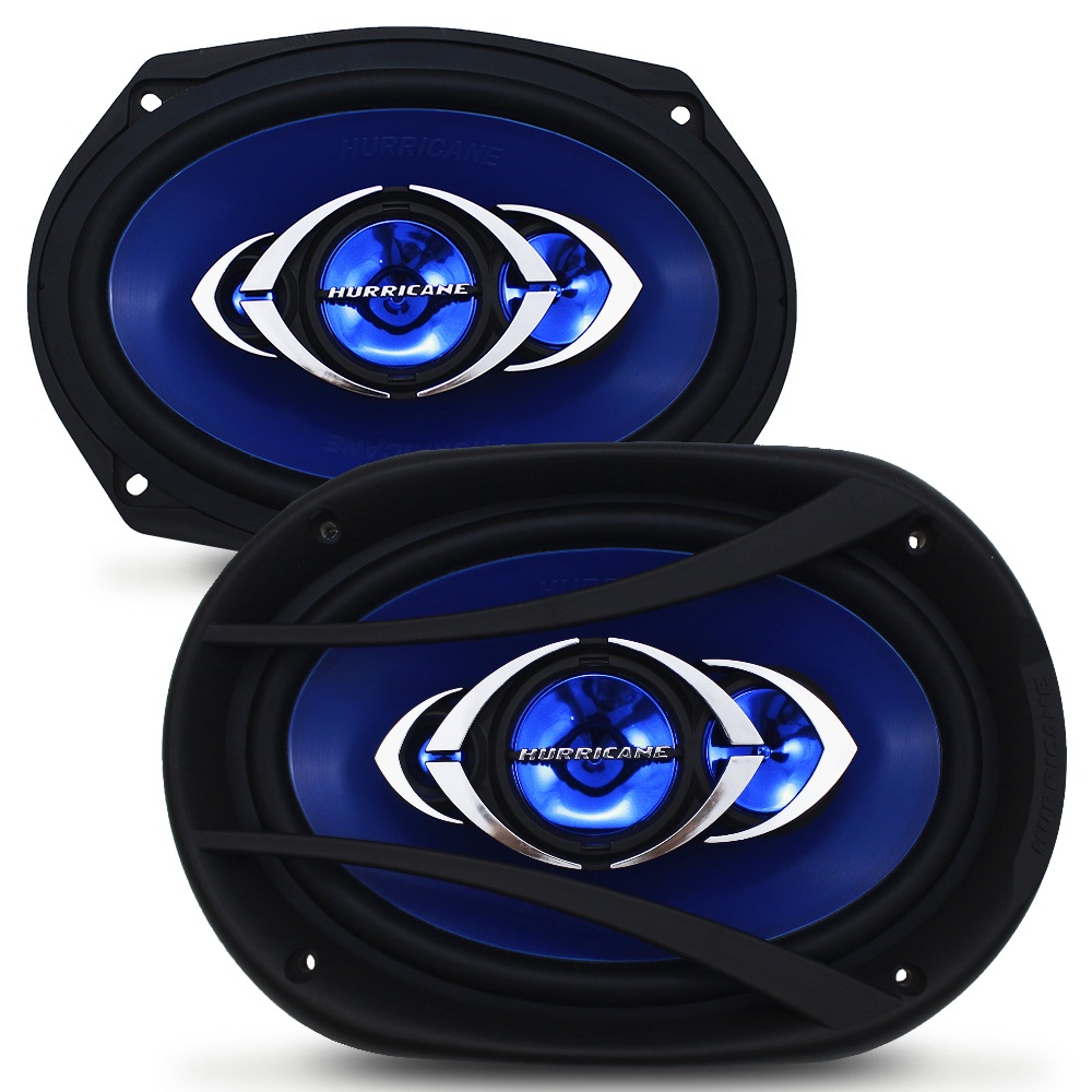 Alto Falante 6x9 Polegadas Hurricane 180w Rms CM69 Quadriaxial 4 Ohms Bobina Simples 360w Pico Par