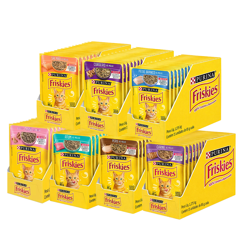 Ração Úmida Friskies Sabores Variados Gatos