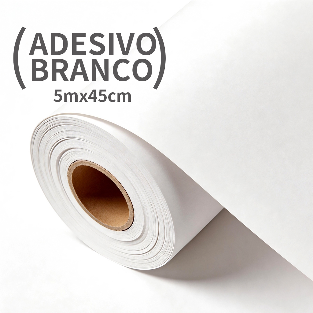 Papel Adesivo Contact Branco 5m Lavável
