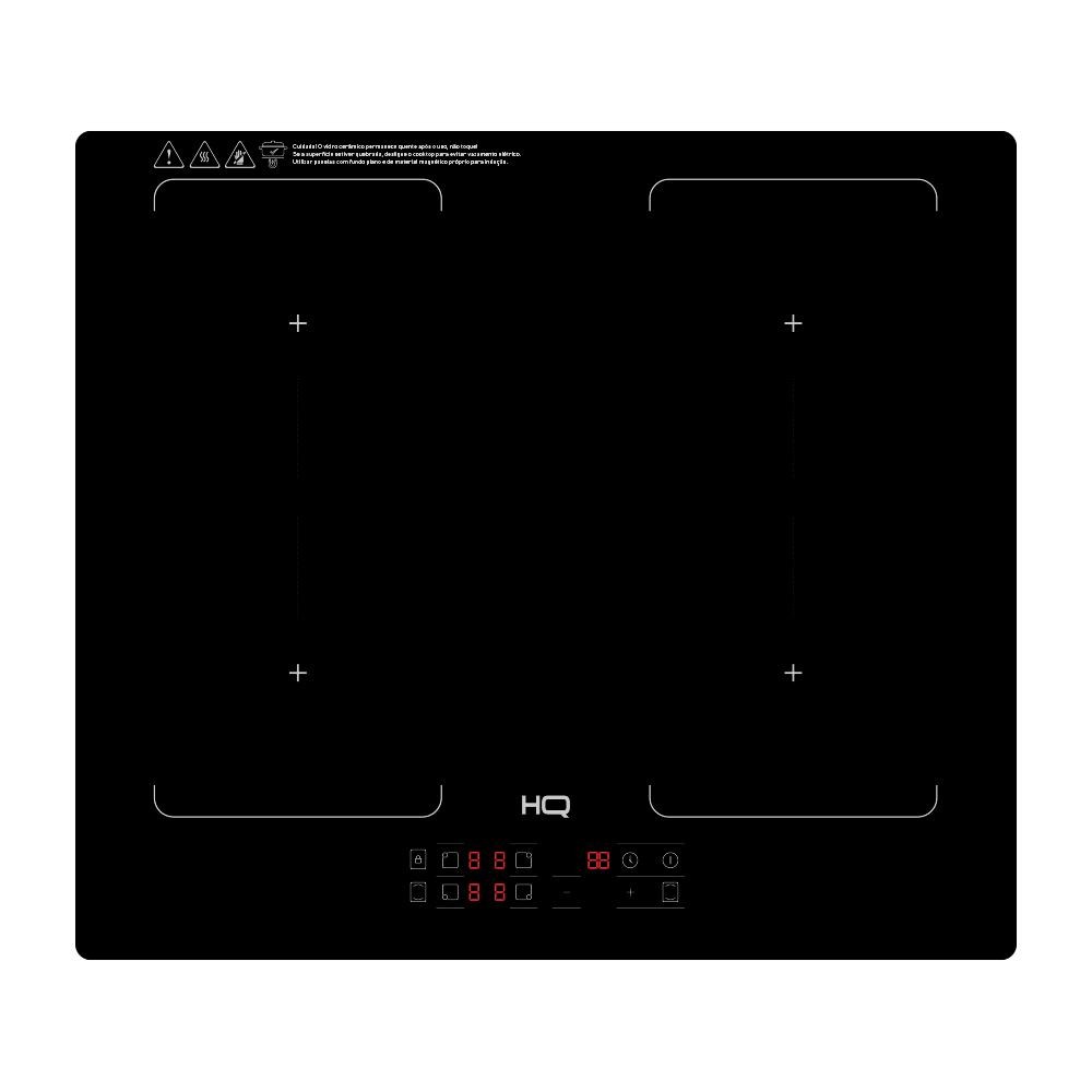 Cooktop Indução 4 Bocas Touch Preto 7000W Free Zone HQ-IDE7004FZ 220V
