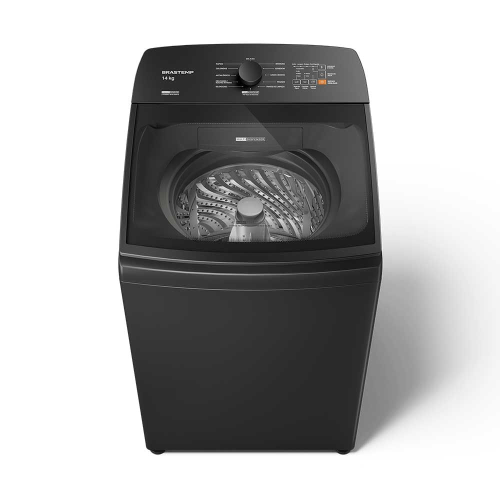 Lavadora de Roupas Brastemp 14Kg Cesto Inox Cinza Platinum - 220V