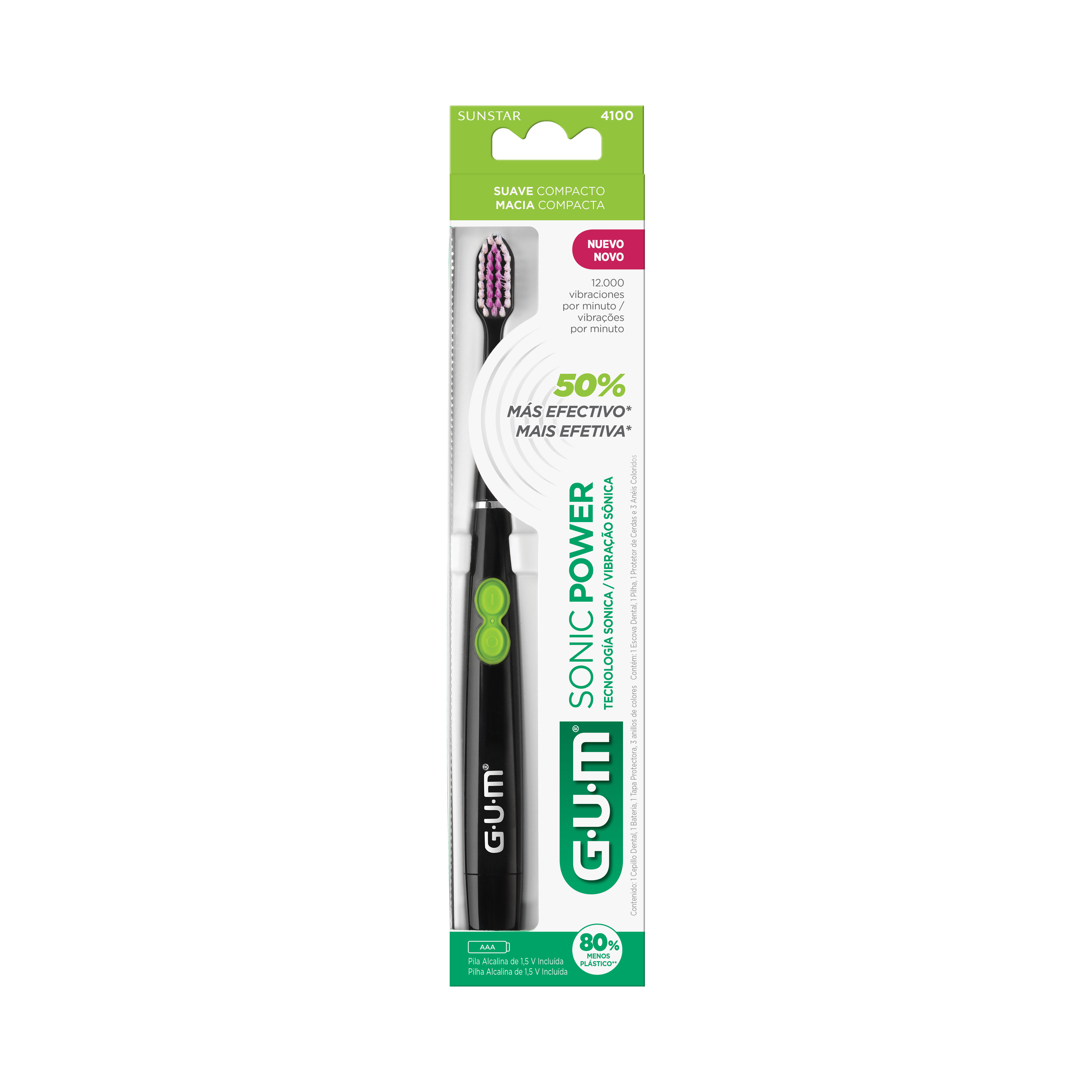 Escova Dental Elétrica GUM Cerdas Macias