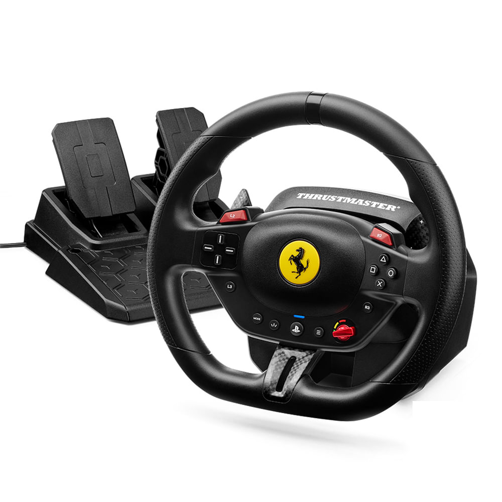 Kit Volante e Pedal T98 Ferrari PS4/PS5/PC